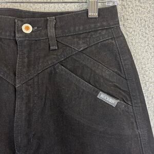 90s Rockies Womens 28x36 High Rise Mom Jean Western Black Denim (meas 24x37) VTG